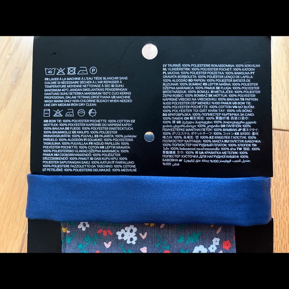 H&M Bow Tie (BLUE) & Handkerchief (FLORAL) - Picture 3 of 3